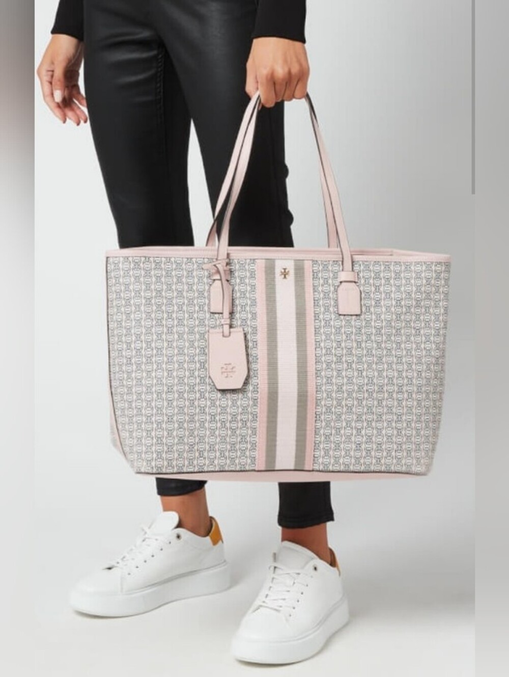 Tory Burch Gemini Link Canvas Bag Coastal Pink